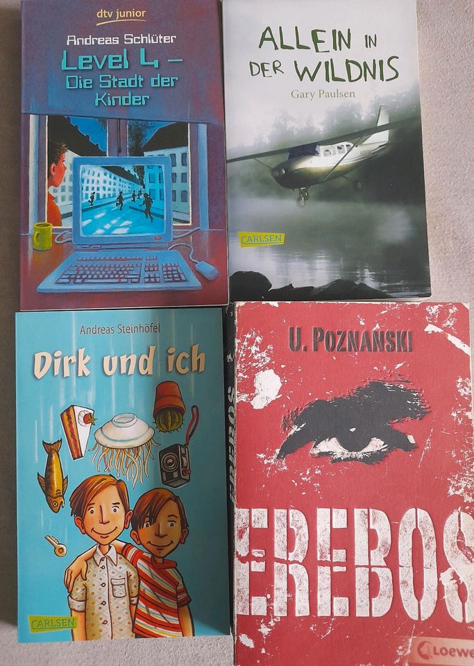 Bücher: Level 4, Allein in der Wildnis, Dirk und ich, Erebos in Dettelbach