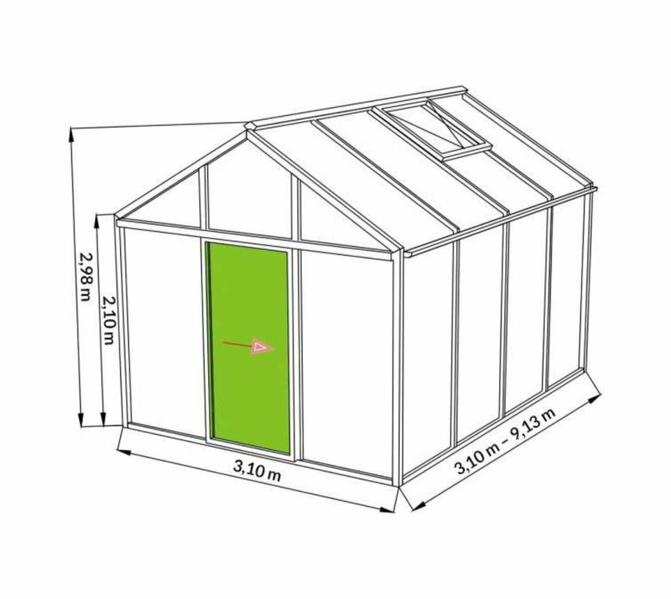 Hoklartherm Bio Varis L Gewächshaus Treibhaus Gartenhaus in Dorfen