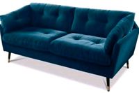 Couch / Sofa japan 3 sitzer Farbe: Dunkelblau  Stoff Samt Saarland - Schmelz Vorschau