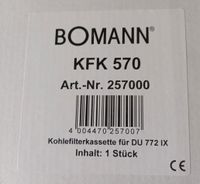 Kohlefilterkassette für Bomann-Dunstabzugshaube 772 IX Sachsen - Pirna Vorschau