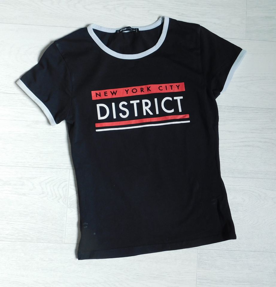 T-Shirt Shirt New Yorker FB Sister Gr M schwarz Aufdruck in Trendelburg