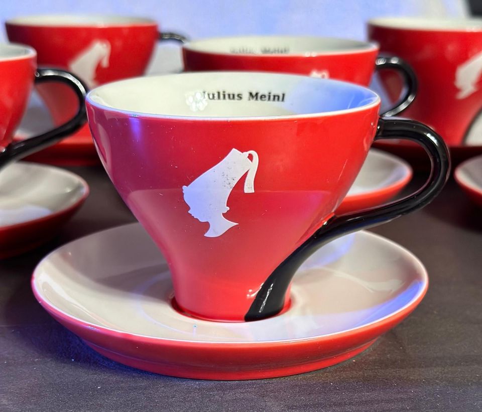 Julius Meinl Kaffee-Tassen rot 6xneu in Berlin