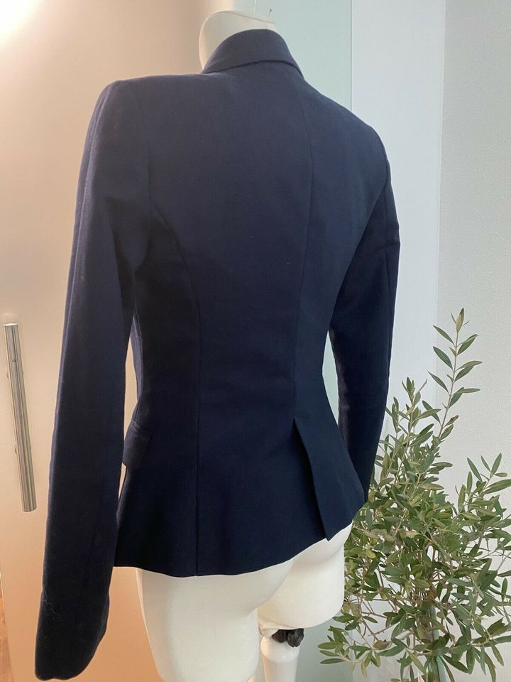 MANGO Damen Anzug Blazer Jackett Größe 34 XS dunkelblau in Mögglingen