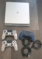 Sony PS4 slim silber 500GB mit 3 Controllern Sachsen - Mittelbach Vorschau