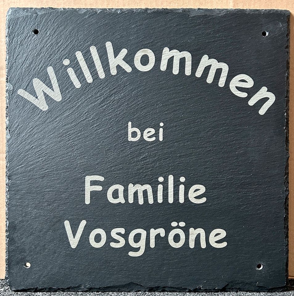Türschild Schieferplatte Gravur Deko Hochzeit Geschenk ab 9€* in Bramsche
