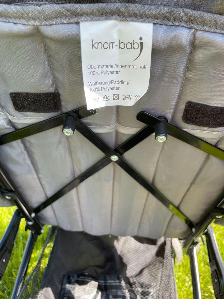 Buggy Knorr Max Und Lilly Go Edition grau, Regenschirm Anthrazit in Weißenfels