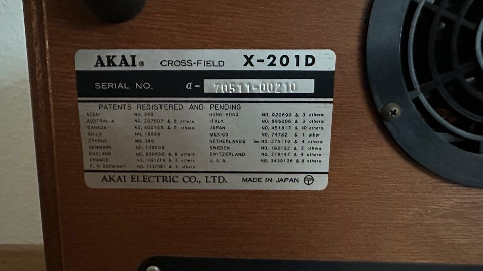 Tonbandgerät Akai X 201 D in Ennepetal