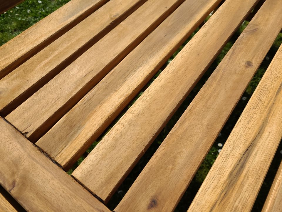 Äpplarö Ikea Gartenmöbel 4-tlg. Teak Lasur Tisch Stühle Bank in Bielefeld