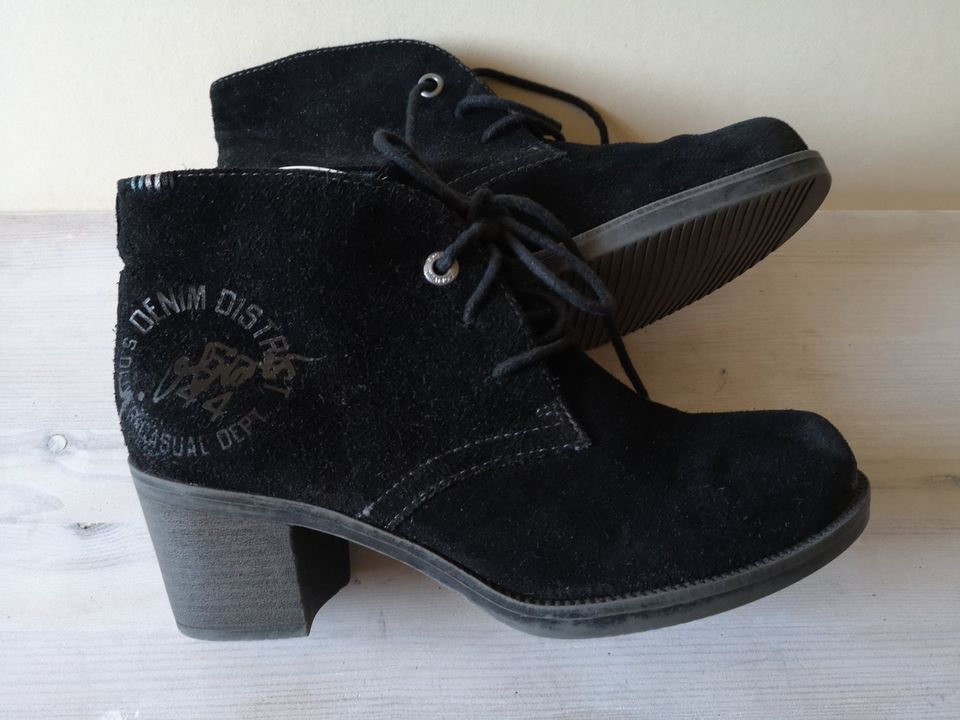 Damen Schuhe Stiefeletten Boots s.Oliver Gr 39 schwarz Leder in Duisburg