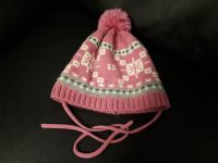 Mädchen Winter Mütze Wintermütze 80 pink weiß grau mit Bommel Bayern - Ursensollen Vorschau