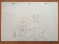 Marvel Animation-Zeichnung Spiderman & Hulk, mit Zertifikat Baden-Württemberg - Konstanz Vorschau