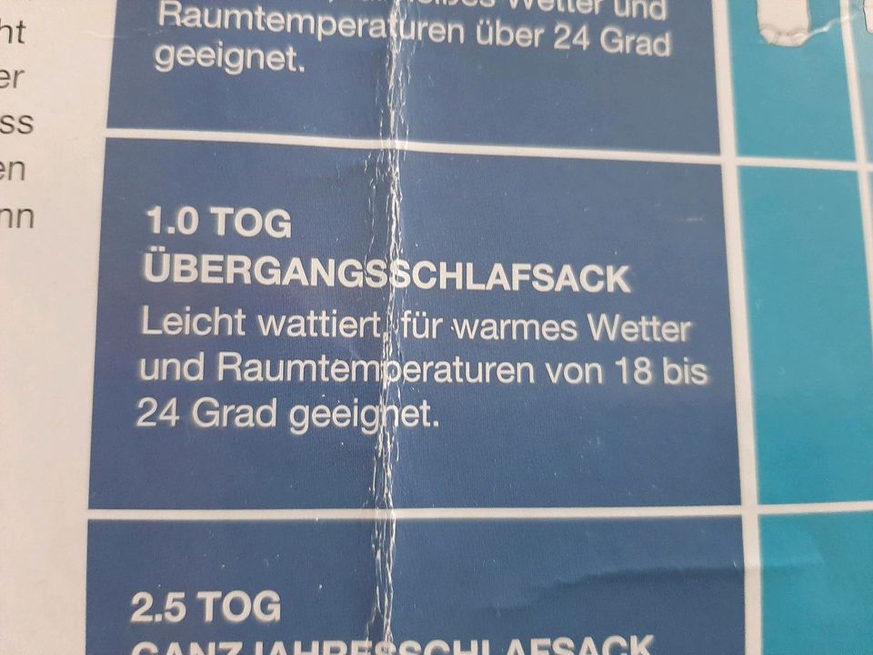 Übergangsschlafsack Schlummersack 110 cm 1,0 TOG in Fraunberg