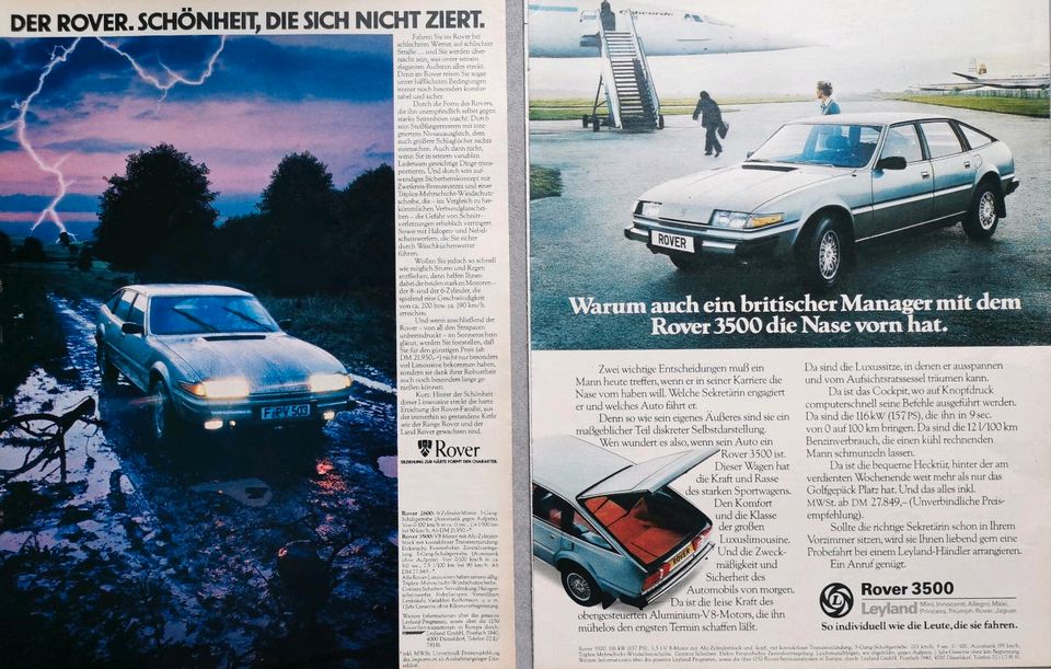 Rover Vitesse Reklame Berichte 2600 3500 SD1 V8 Leyland in Hanau