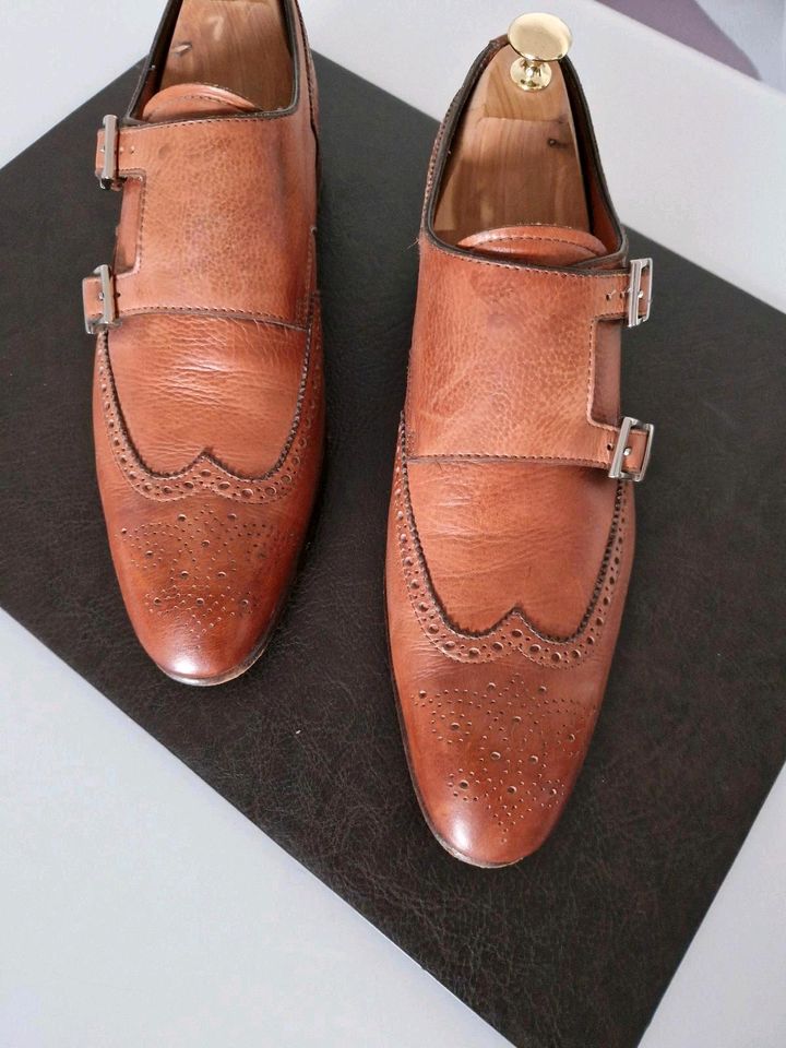 Santoni Doppelmonk Monk Gr.8 Herrenschuh 42,5 Luxus in Bad Homburg