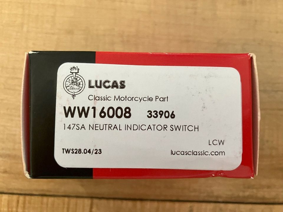 Lucas Switch Neutral Anzeige Schalter Norton Triumph OVP NEU in München