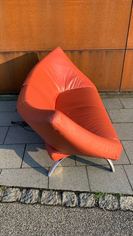 LEOLUX DANAISE Design Sofa Leder orange in Dortmund