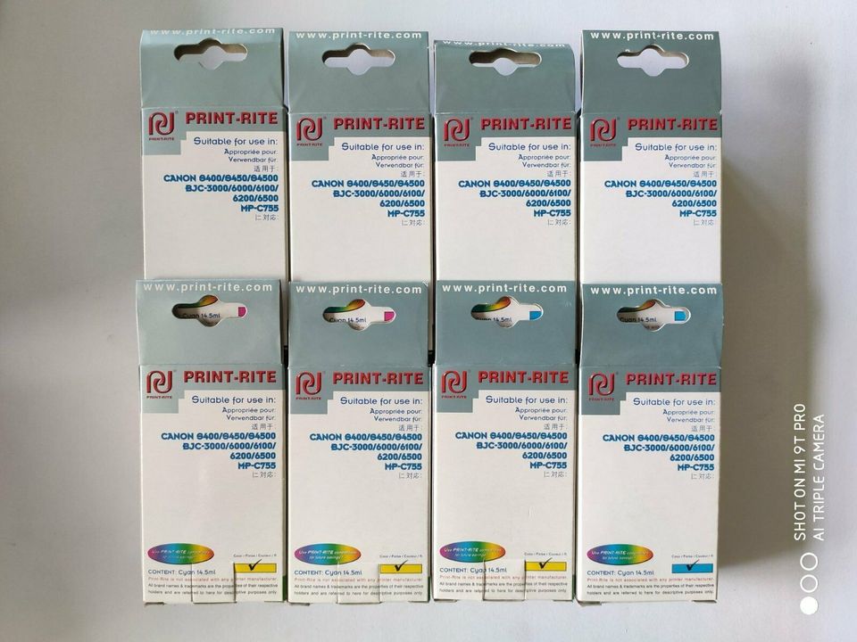 8x Ersatz Drucker-Patrone Canon BCI-3E Tinte Toner - Neu & OVP in Owen