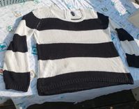 Strickpullover luftig,schwarz/weiß gestr.,Gr.40/42,H&M,Reißversch Nordrhein-Westfalen - Preußisch Oldendorf Vorschau