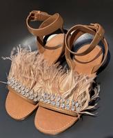 Miu Miu Sandalen 38 Federn Braun Leder Birdy Sandals Brown NEU Eimsbüttel - Hamburg Rotherbaum Vorschau
