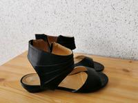 Damen Sandalen schwarz - Gr. 39 mit Reißverschluss Baden-Württemberg - Donaueschingen Vorschau