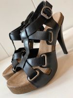 BRONX High Heels, Sandalen, Schwarz, Leder, Gr. 39 Nordrhein-Westfalen - Rheinberg Vorschau