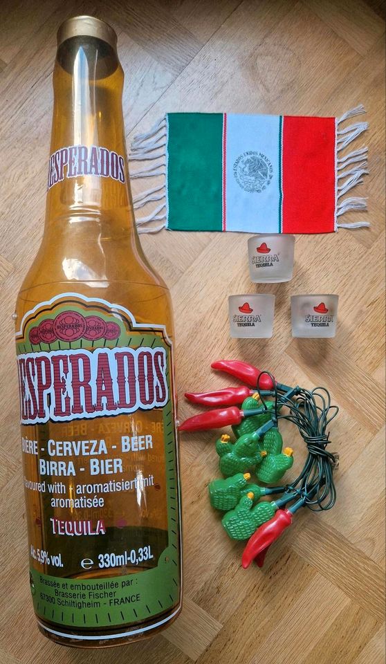 Mexican-Party Set, Flagge, 3 Teelicht-Halter, 1 Lichterkette in Neuss