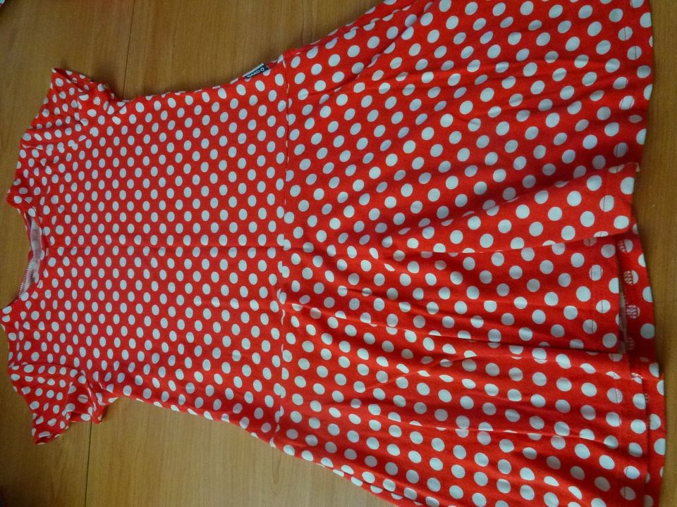 JAKO-O Sommerkleid Kurzarmkleid rot Punkte Mädchen Gr 116 122 in Steinfeld