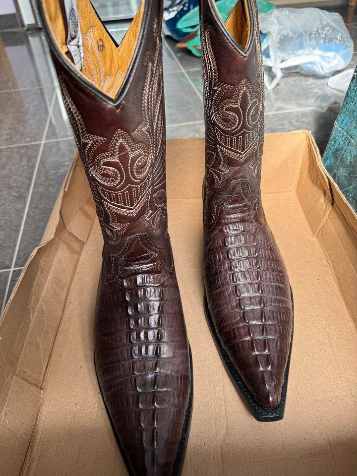 Herren Westen Cowboy Stiefel dunkelbraun Gr. 43 einmal getragen in Köln