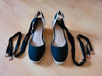 Schuhe Espadrilles Römersandale Keilabsatz + Bindeband schwarz 37 Berlin - Treptow Vorschau