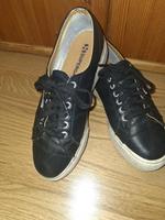 Superga Damen Sneaker Gr. 41 schwarzes Leder Bayern - Gröbenzell Vorschau