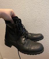 Schwarze Schnürstiefel, gefütterte Stiefeletten, Lederstiefel Köln - Rodenkirchen Vorschau