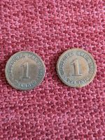 2 alte 1 Pfennig Münzen 1889 und 1896 Deutsches Reich Hessen - Braunfels Vorschau