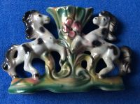 Vintage Retro Deko Blumen Vase Pferde Ponys, Porzellan Perlmuttsc Nordrhein-Westfalen - Ostbevern Vorschau