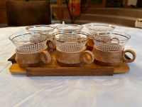 Teeservice, Teetassen mit Tablett, Saale Glas, dänisch Des., 60er Nordrhein-Westfalen - Mechernich Vorschau