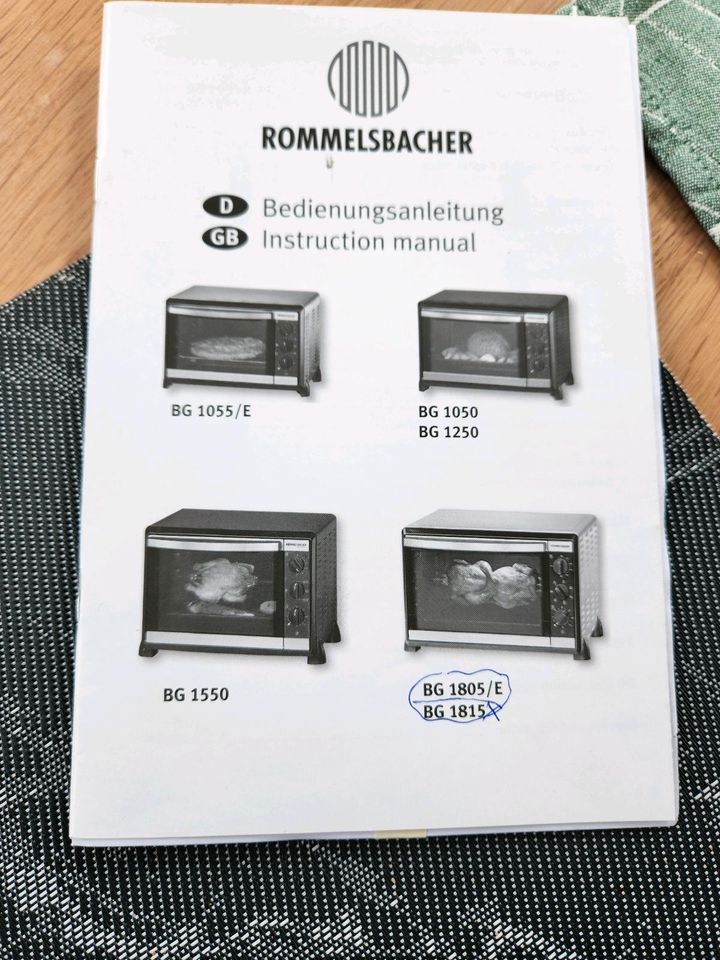 NEU! Mini-Elektrobackofen BG1815 von Rommelsbacher zu verkaufen in Meitingen