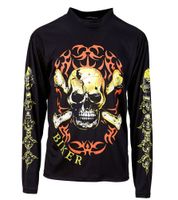 T-Shirt Langarm Knochen Totenkopf Knochen Halloween Herren M/L, X Nordrhein-Westfalen - Bottrop Vorschau