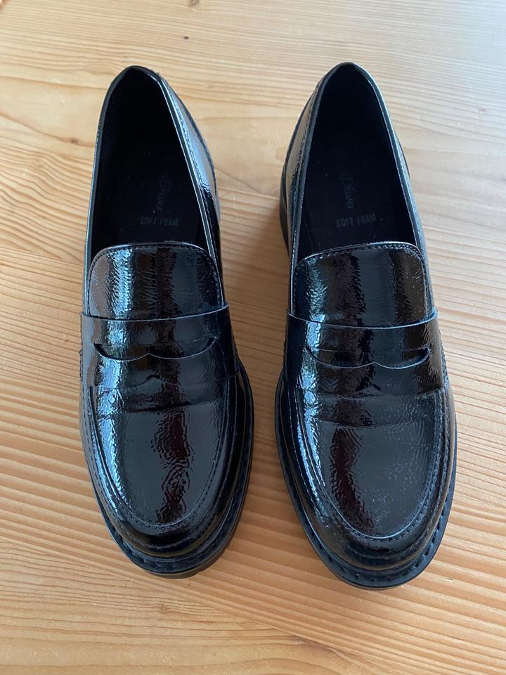 S. Oliver, Schuhe, Halbschuhe, Loafer Lack Leder Optik, 38, NEU in Osterholz-Scharmbeck