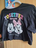 Disney Crop T-Shirt – Minnie & Mickey – Größe M – Schwarz Mecklenburg-Vorpommern - Neubrandenburg Vorschau
