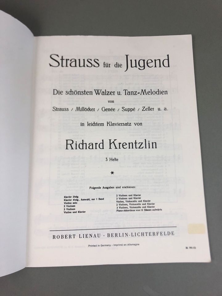 Strauss für die Jugend Piano & Akkordion Noten in Düsseldorf