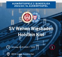 2 Sitzplatzkarten fürs Auswärtsspiel Holstein - Wiesbaden Schleswig-Holstein - Kiel Vorschau