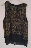Damenbluse Top schwarz khaki Gr XL Hessen - Ranstadt Vorschau