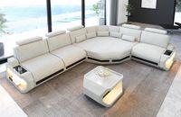 Design Stoffsofa Asti L Form mit großer Ecke und LED Beleuchtung Berlin - Treptow Vorschau