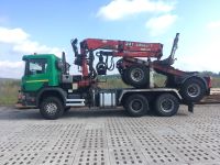 Scania 6x6 Holztransporter mit Kran Mecklenburg-Vorpommern - Nadrensee Vorschau