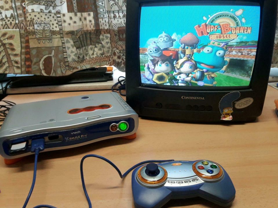 V Smile Pro von VTech mit 5 Spielen, CD Adapter, 2 Controller in Altfraunhofen