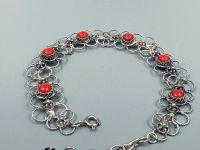 * ARMBAND GLIEDERARMBAND 925 SILBER ROT GLAS FILIGRAN ZART Berlin - Charlottenburg Vorschau