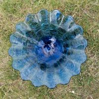 Verkaufe blaue Glasschale mit Fuß aus der DDR Dresden - Loschwitz Vorschau