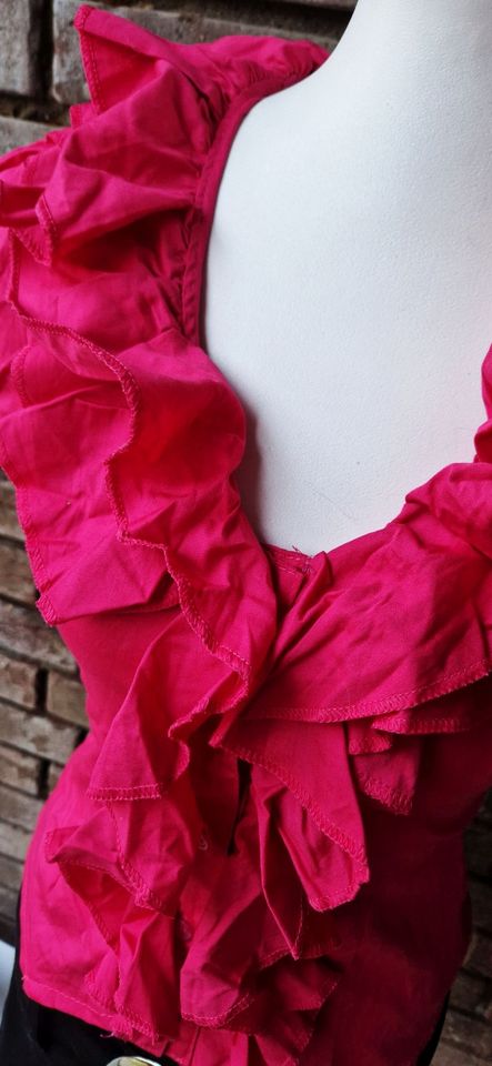Rüschenbluse Bluse Fashion Pink Rüschen Vintage Gr S in Heinsberg