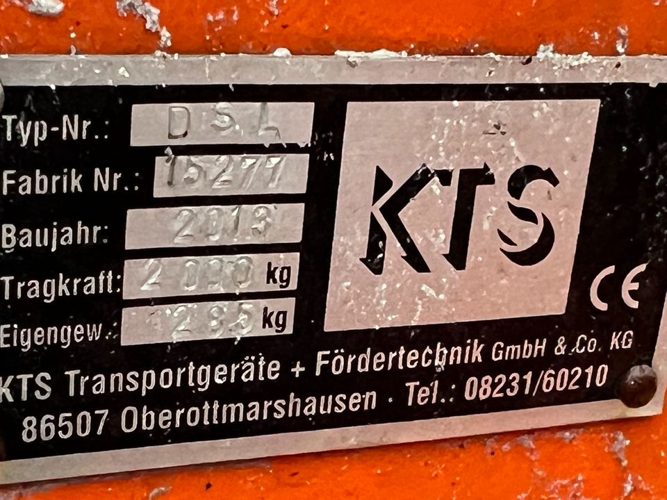 Schwerlastanhänger Schwerlastwagen KTS DSL 2000 kG in Langen Emsland