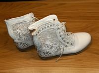 Weiße SOMMER-STIEFELETTE, Gr. 40, Spitze, Nieten Bayern - Schwandorf Vorschau