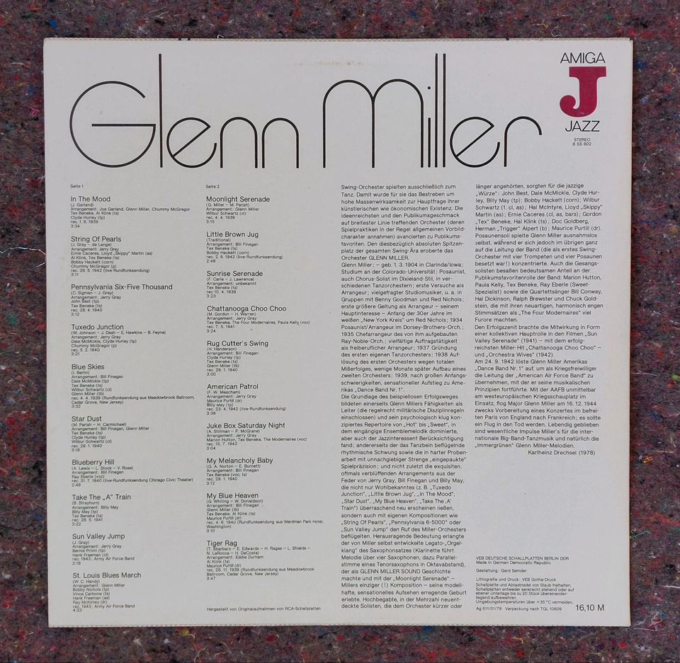 GLENN MILLER  ▪︎  ORIGINAL (VINYL - LP, COMPILATION, RE) in Halle
